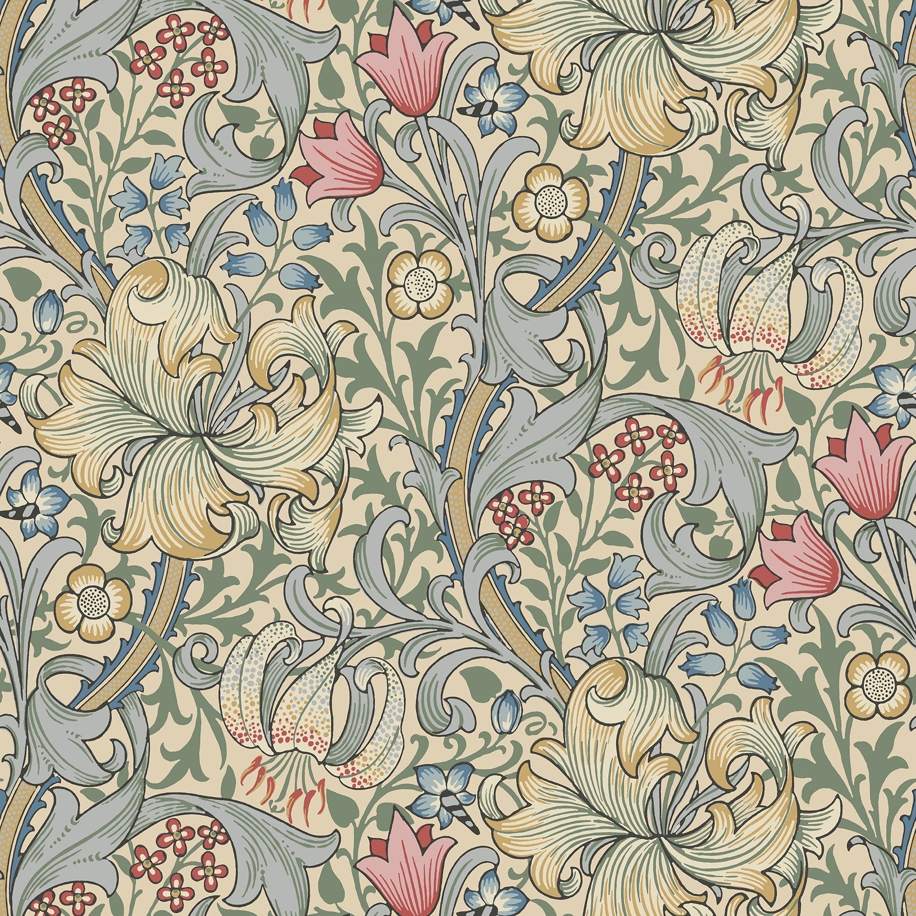 Golden Lily Linen Peel And Stick Wallpaper