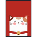 Good Luck Charm Cat By Xuan Thai Framed Canvas Wall Art Print