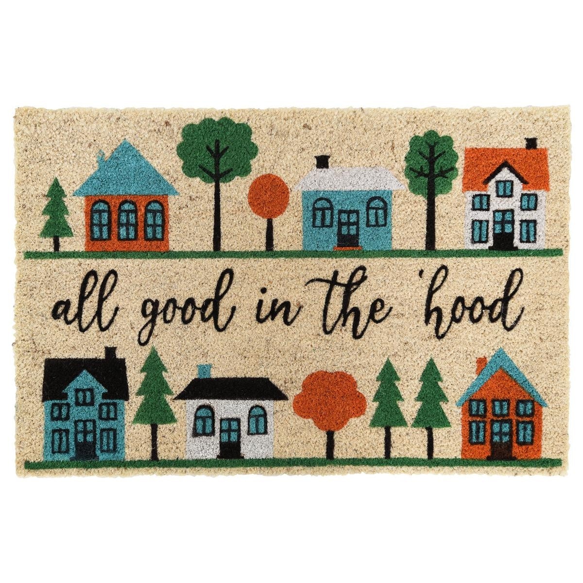 Good Neighborhood 24X36 Coir Doormat By Kosas Home 24 X36