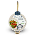 Gotham Steel Navy 14 Nonstick Frying Pan Skillet With Helper Handle And Gold Stay Cool Handle