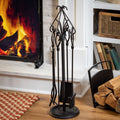 Gothic 5 Piece Metal Fireplace Tool Set 32 In