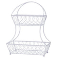 Gourmet Basics By Mikasa 2 Tier Flatback Basket White