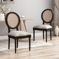Christopher Knight Home Govan Beige Cushion Wood Dining Chairs Set Of 2