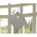 Grace 1 Light Cubic Crystal 8 Inch Chrome Chandelier