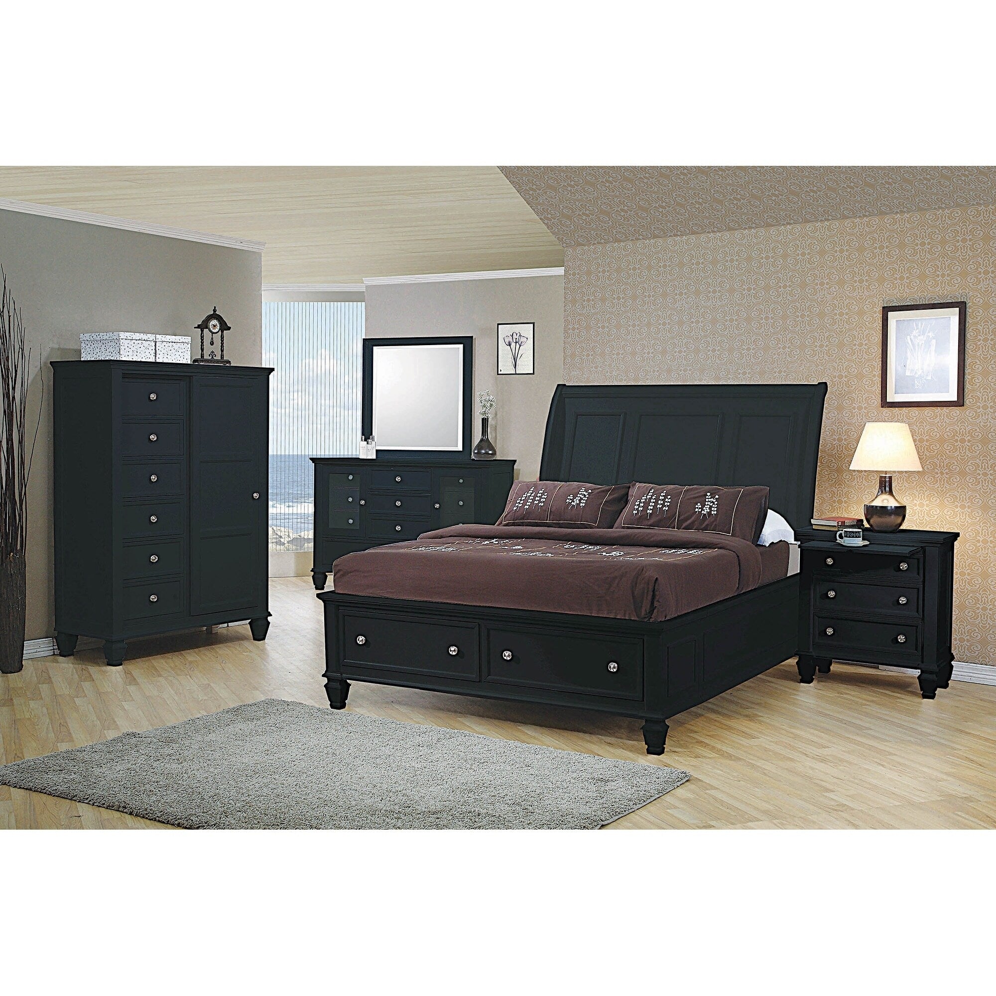 Grace 3 Piece Storage Bedroom Set With 2 Nightstands