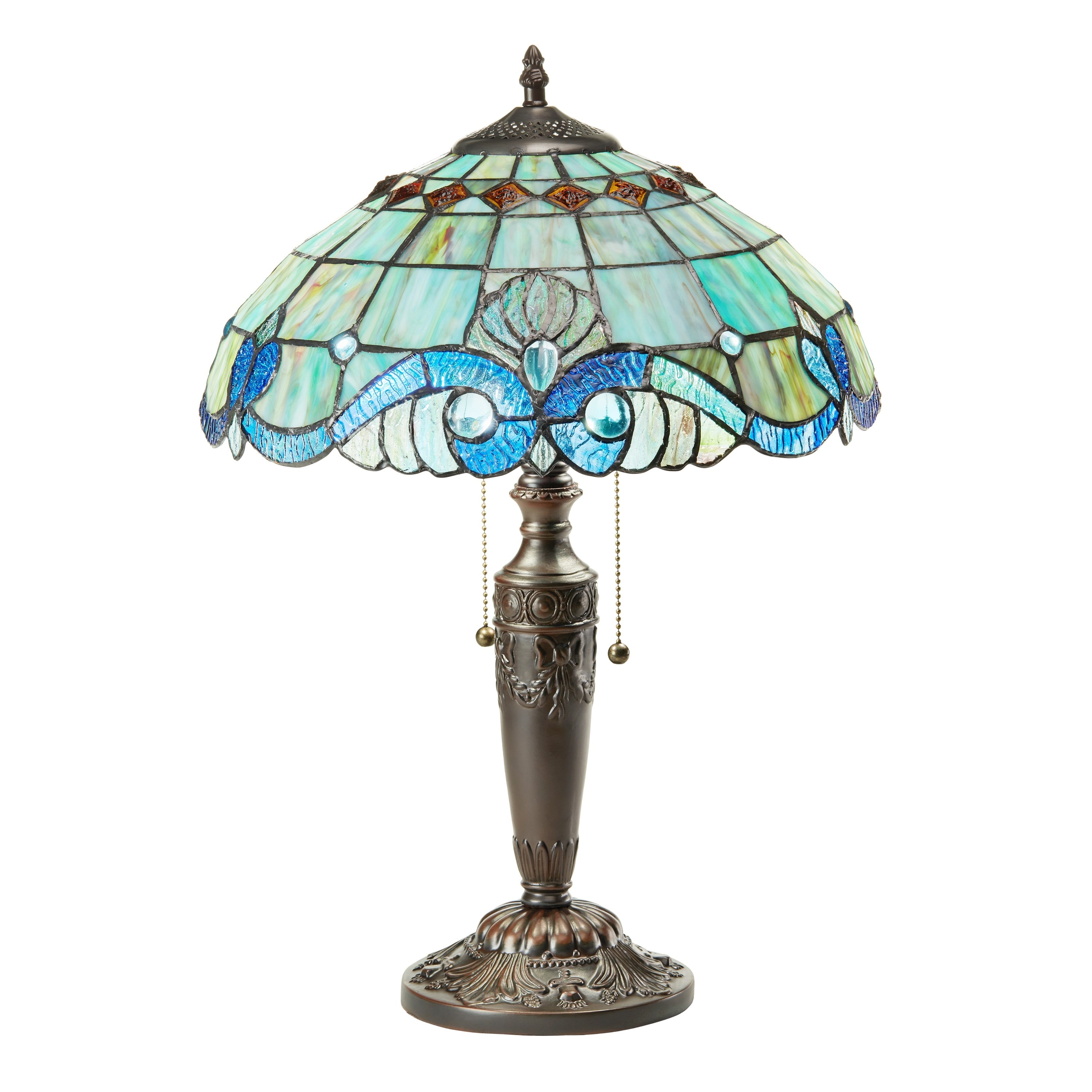 Gracewood Hollow Keeler 20 Inch Stained Glass Tiffany Lamp