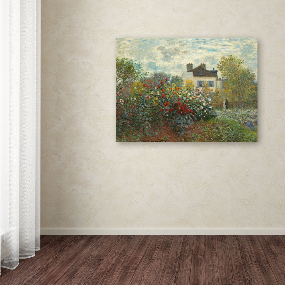 Copper Grove Claude Monet The Artists Garden In Argenteuil Canvas Art