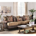 Burton Traditional Brown T Cushion Sofa By Foa
