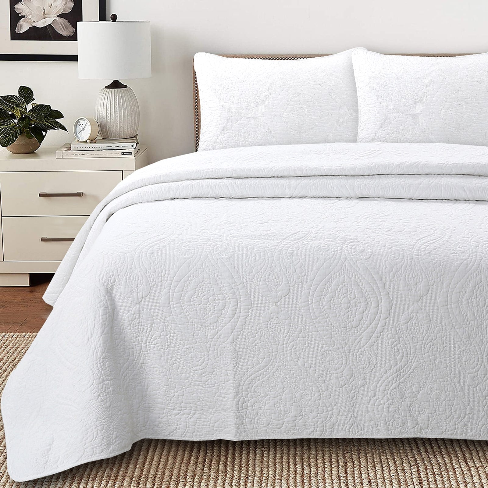 Gracewood Hollow Golding Medallion Cotton 3 Piece Quilt Set