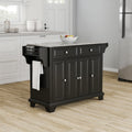 Copper Grove Kanawha Solid Granite Top Kitchen Island In Black Finish