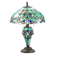 Gracewood Hollow Ghezali 20 H Stained Glass Multicolored Magna Carta Table Lamp