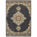 Gracewood Hollow Northsun Medallion Ivory Brown Polypropylene Area Rug 53 X 76