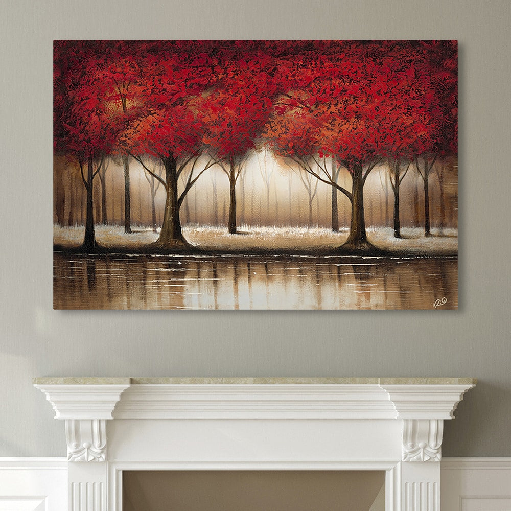 Copper Grove Cibola Parade Of Red Trees Canvas Art