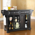 Gracewood Hollow Shehu Solid Black Granite Top Kitchen Island In Black Finish