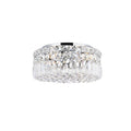 Somette Lausanne 4 Light Royal Cut Crystal Chrome Flush Mount