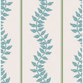 Graham Brown Laurel Leaf Stripe Blue Green Wallpaper