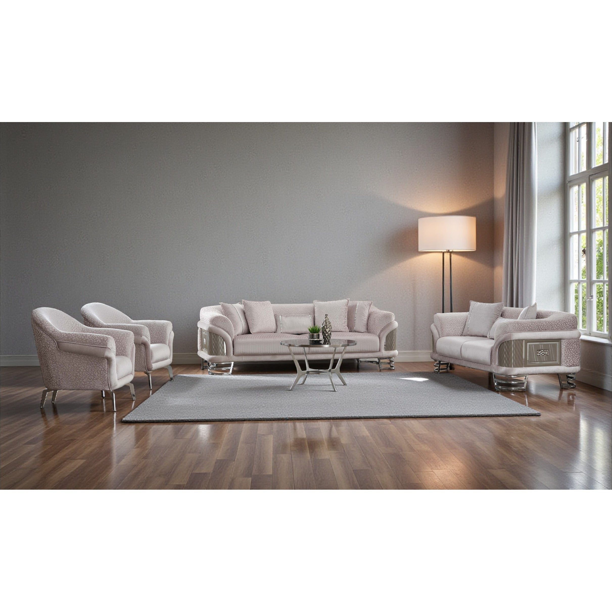Grain 4 Pieces Living Room Sets 2 Sofa 2 Chair