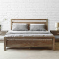Grain Wood Furniture Loft Solid Wood Queen Size Panel Platform Bed