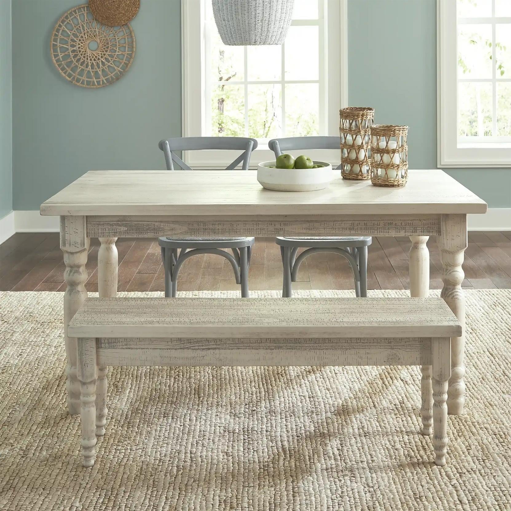 Grain Wood Furniture Valerie 63 Inch Solid Wood Dining Table