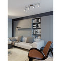 Gramercy 1 Light Satin Nickel And White Led Fixed Rail Frosted Clear Glass Shade