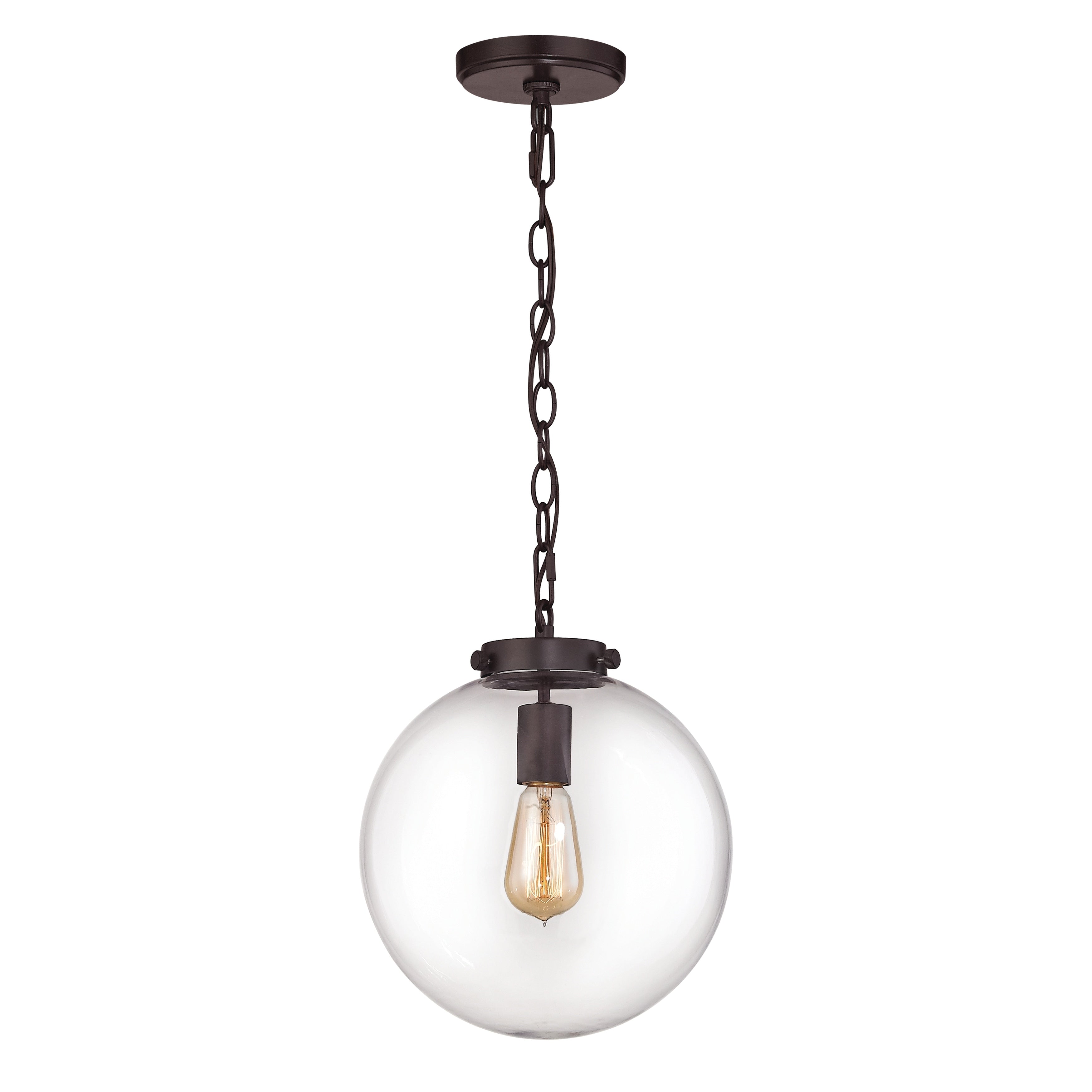 Gramercy 11 Inch Wide 1 Light Mini Pendant In Oil Rubbed Bronze 11In W X 11In D X 13In H
