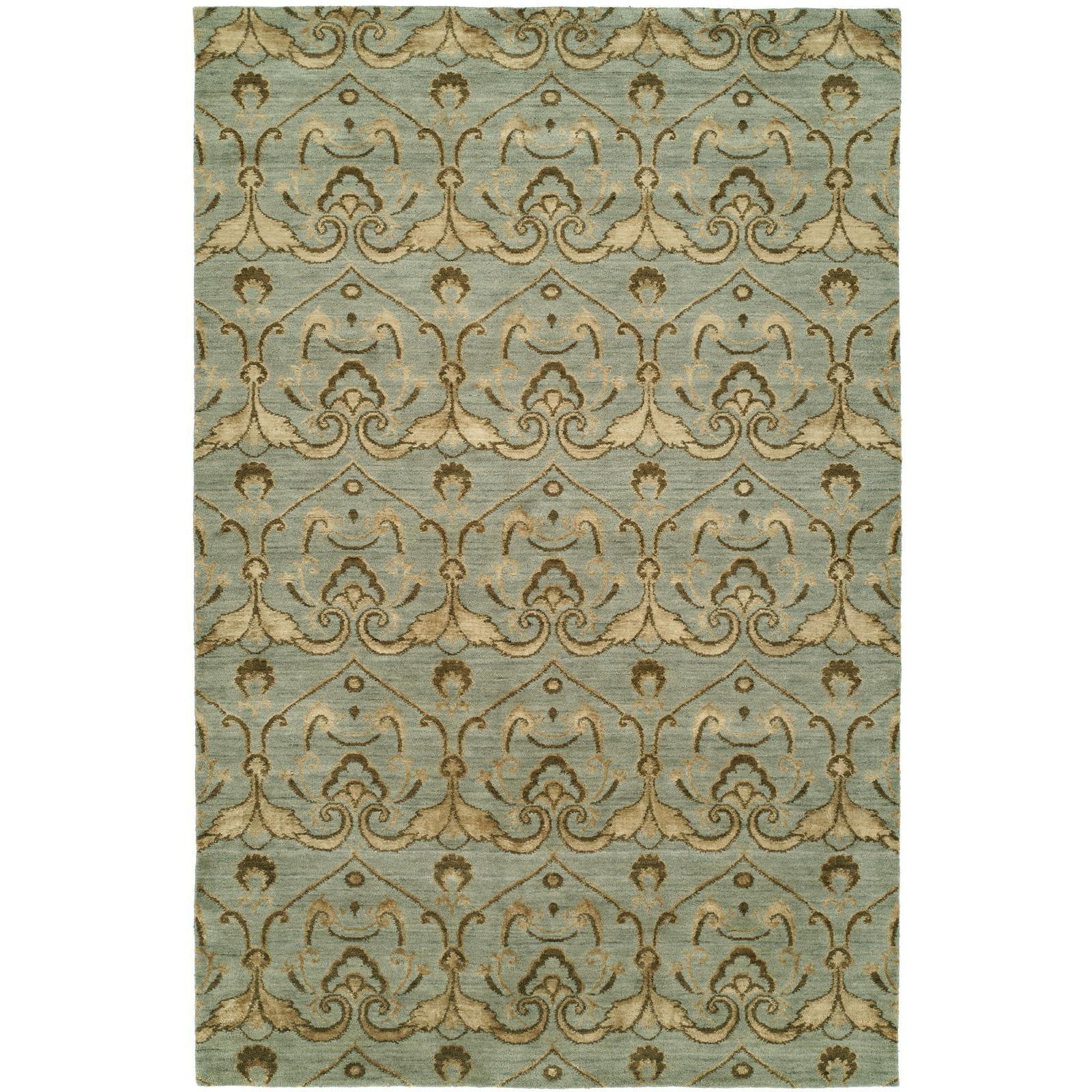 Gramercy Baltic Teal Wool And Viscose Hand Made Area Rug 4 X 6 4 X 6