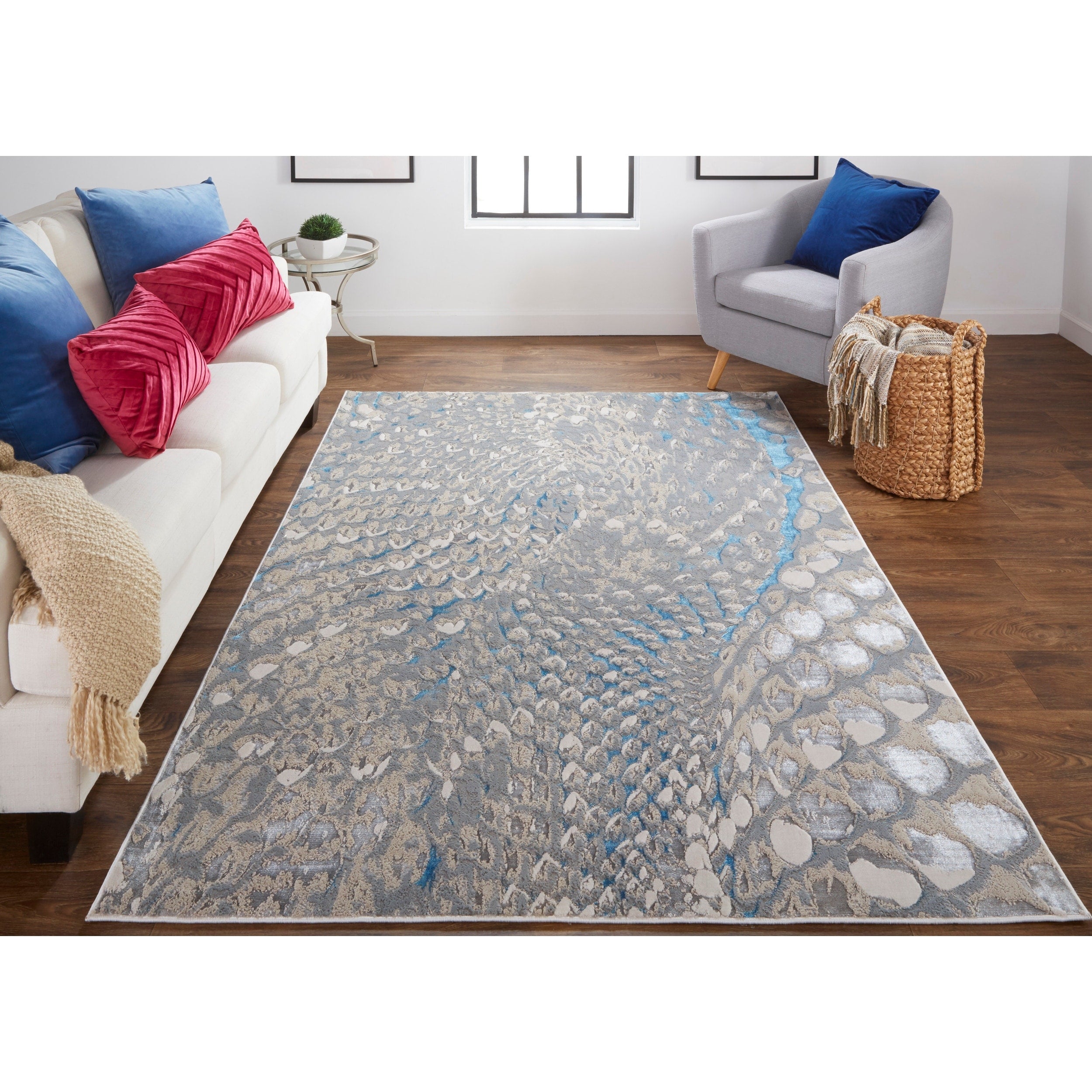 Aurelian Blue Silver 5 X 8 Area Rug