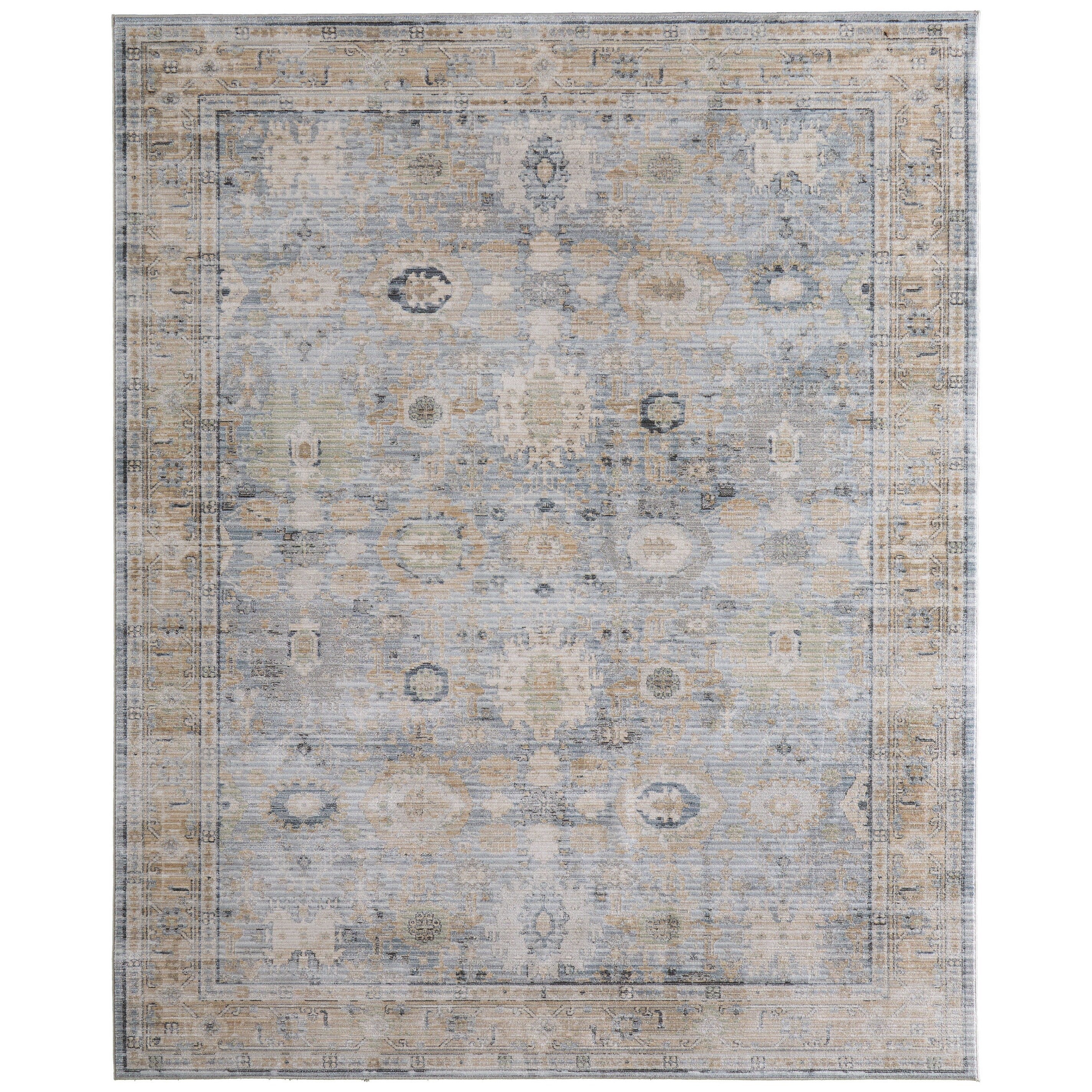 Grand Bazaar Edinburgh Machine Made Bordered Traditional Area Rug