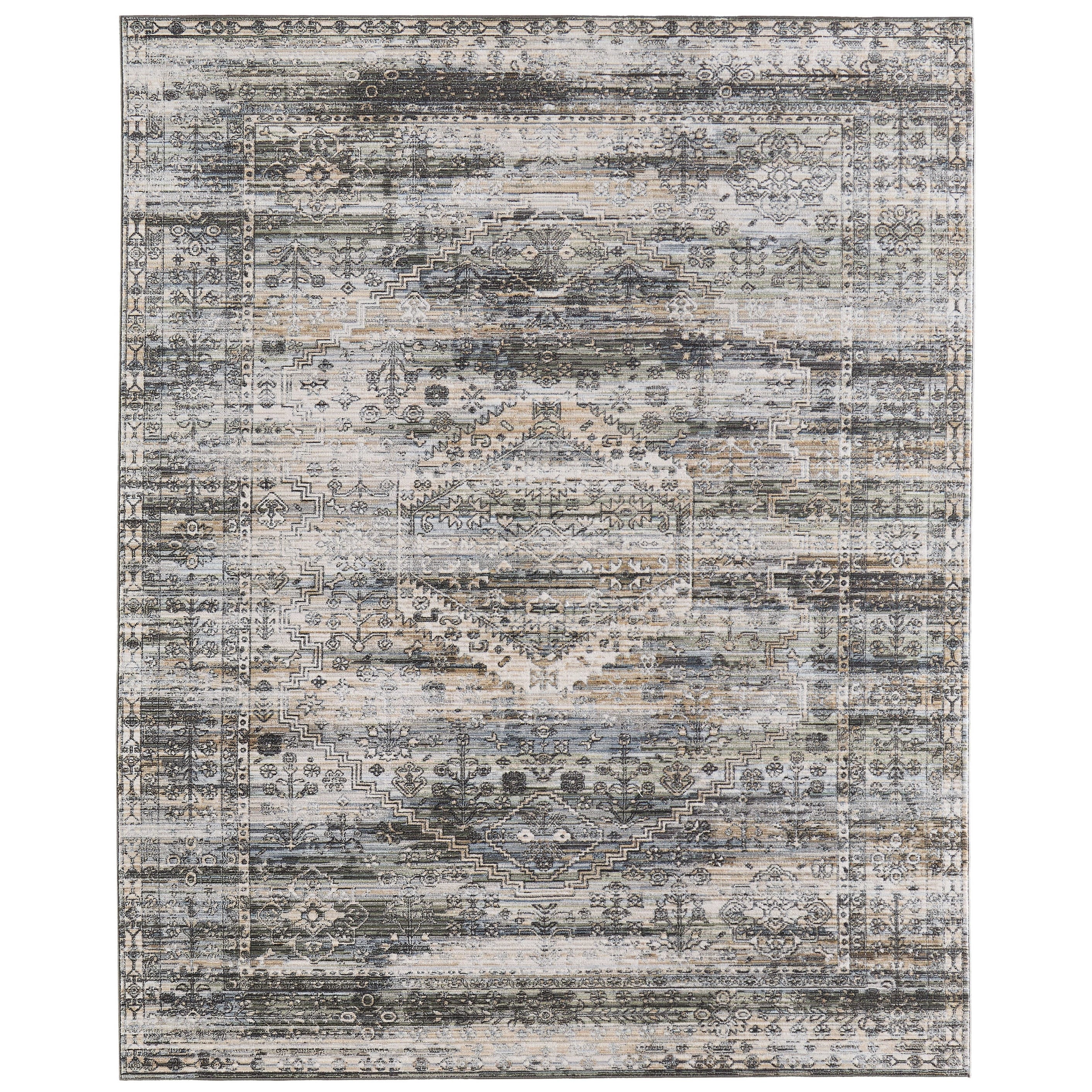 Grand Bazaar Edinburgh Machine Made Medallion Traditional Area Rug