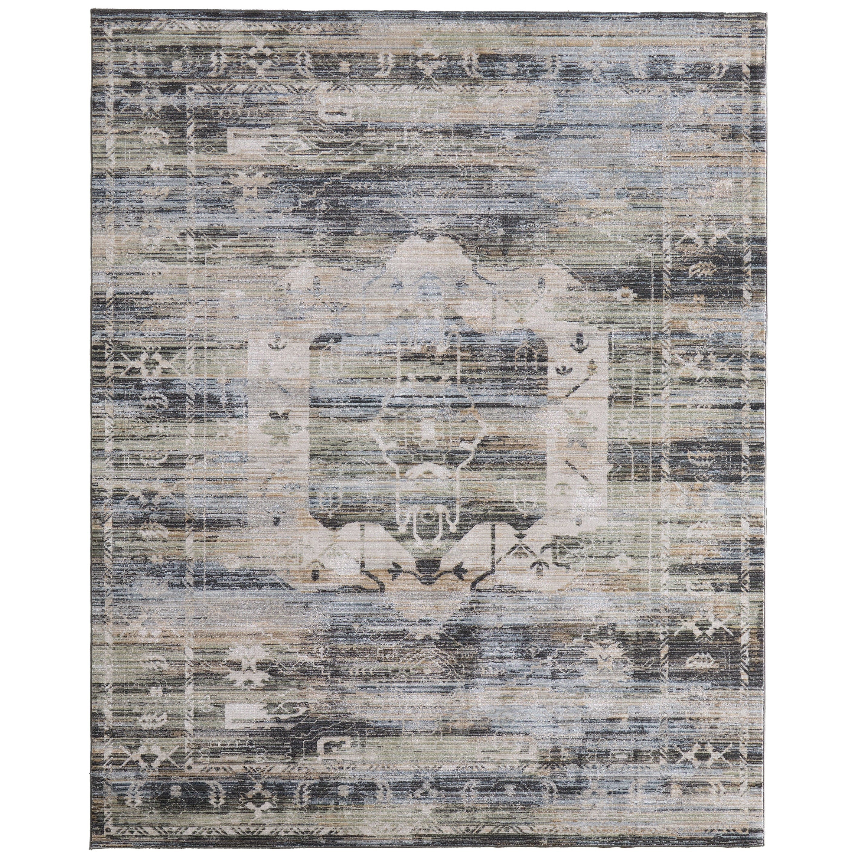 Grand Bazaar Edinburgh Machine Made Medallion Traditional Area Rug