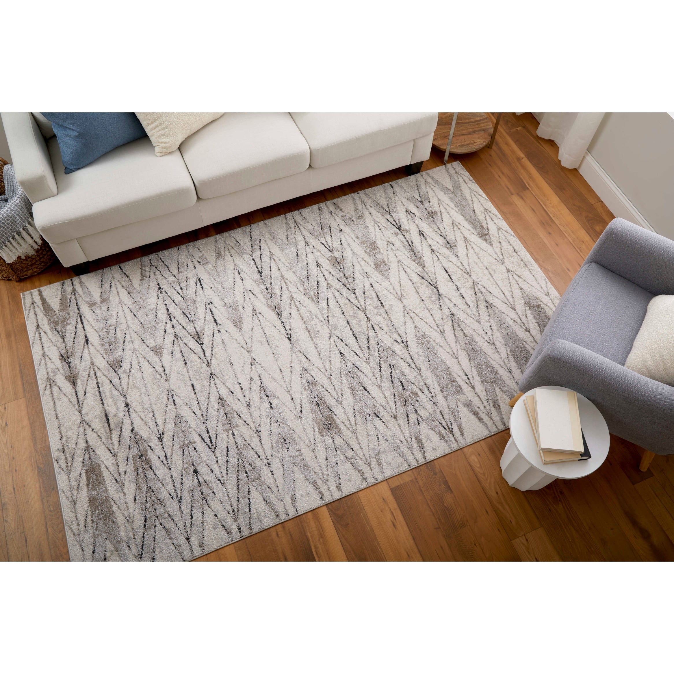 Grand Bazaar Kayden Machine Made Geometric Modern Area Rug