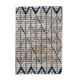 Grand Bazaar Qazi Teal White Wool Rug 53 X 76