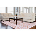 Grand Bazaar Soho Lyra White Blush Wool Rug 76 X 106