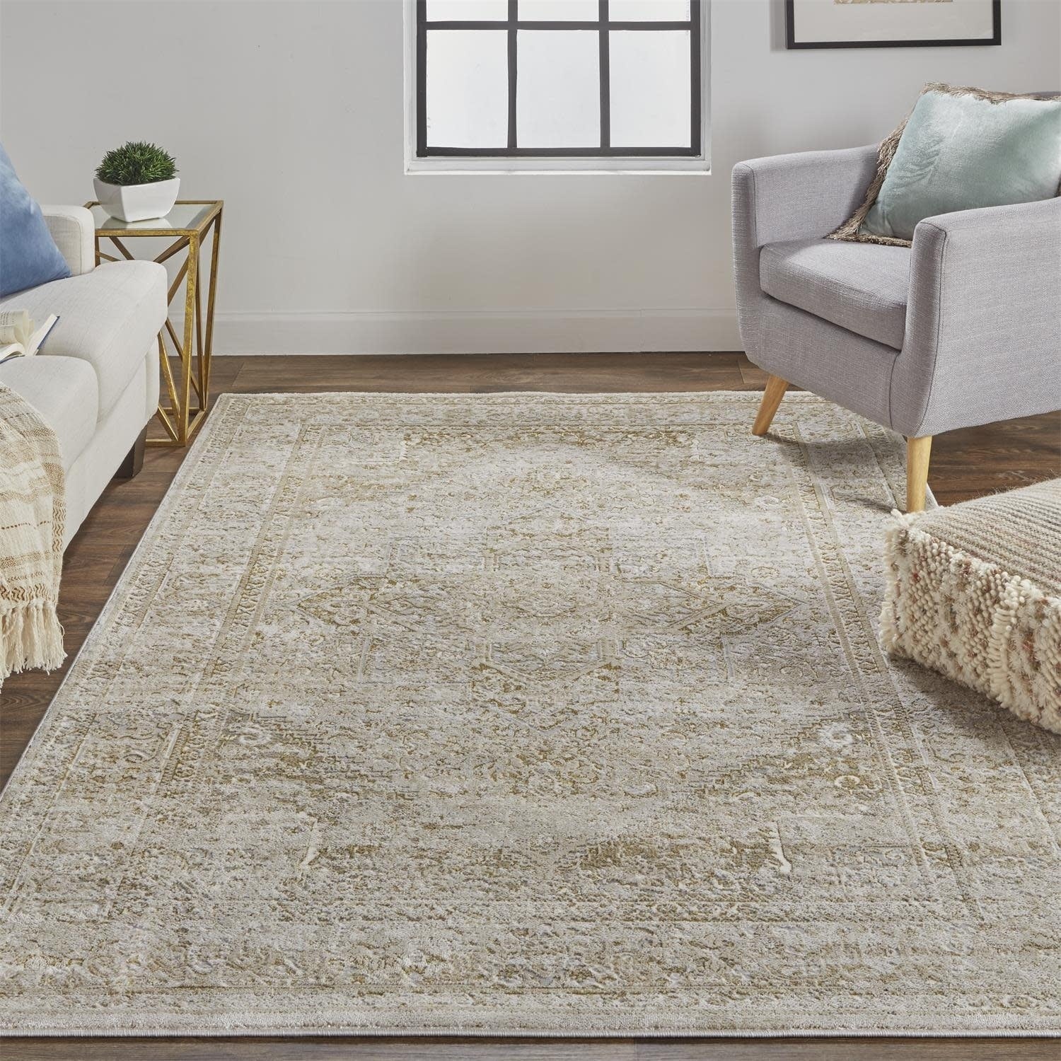 Tripoli Brown Gold 5 X 8 Area Rug