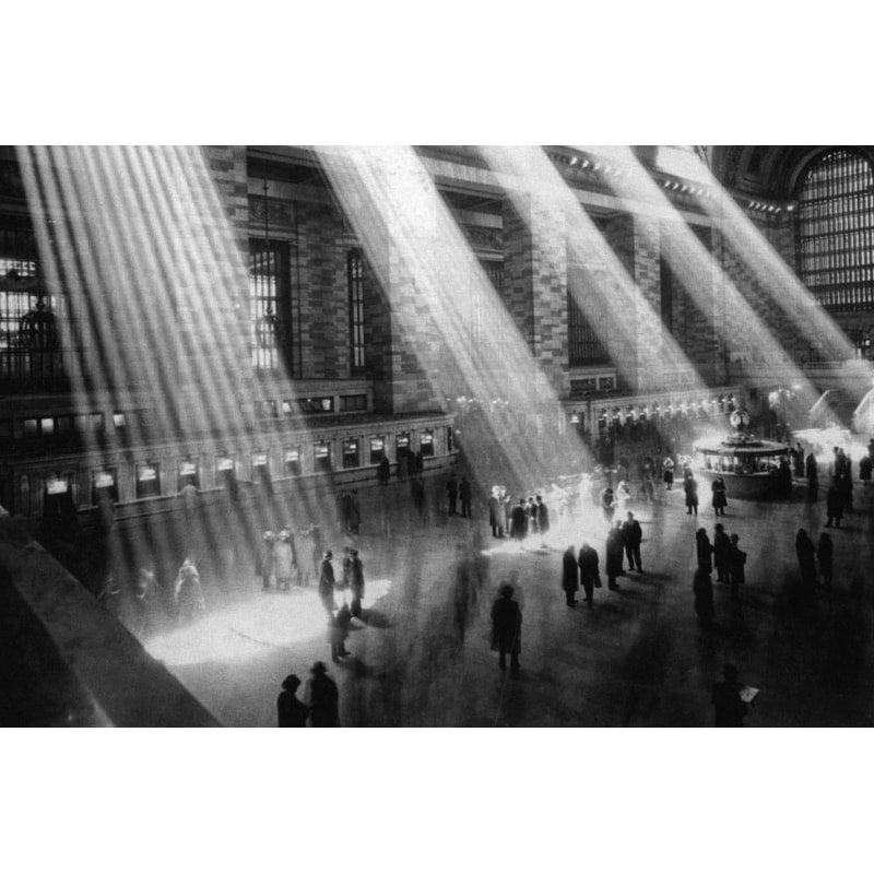 Grand Central Station Black And White Gallery Wrapped Canvas