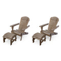 Grand Collection Folding Large Size Adirondack Chair Pine Wood Dark Brown