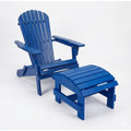Grand Collection Folding Large Size Adirondack Chair Pine Wood Navy Blue