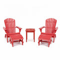 Grand Collection Folding Large Size Adirondack Chair Pine Wood Red
