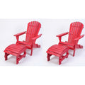 Grand Collection Folding Large Size Adirondack Chair Pine Wood Red