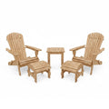 Grand Collection Folding Large Size Adirondack Chair Pine Wood Walnut