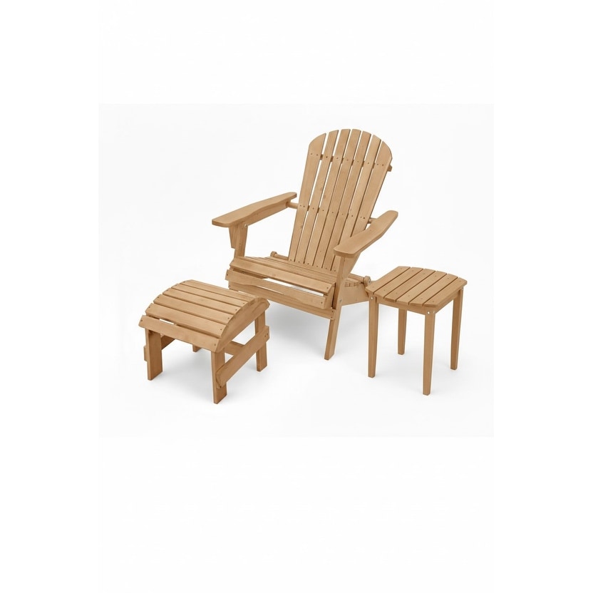 Grand Collection Folding Large Size Adirondack Chair Pine Wood Walnut