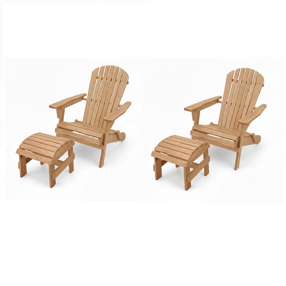 Grand Collection Folding Large Size Adirondack Chair Pine Wood Walnut