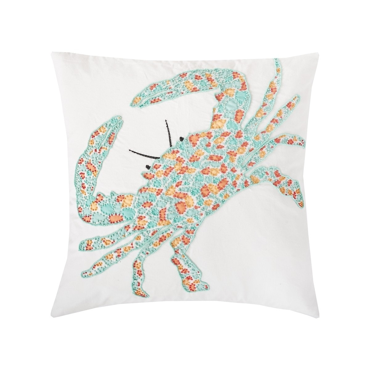 Grand Turks Coastal Embroidered 18 X 18 Pillow