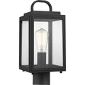 Grandbury Collection Black One Light Post Lantern 12.6 X 15.75 X 9.84