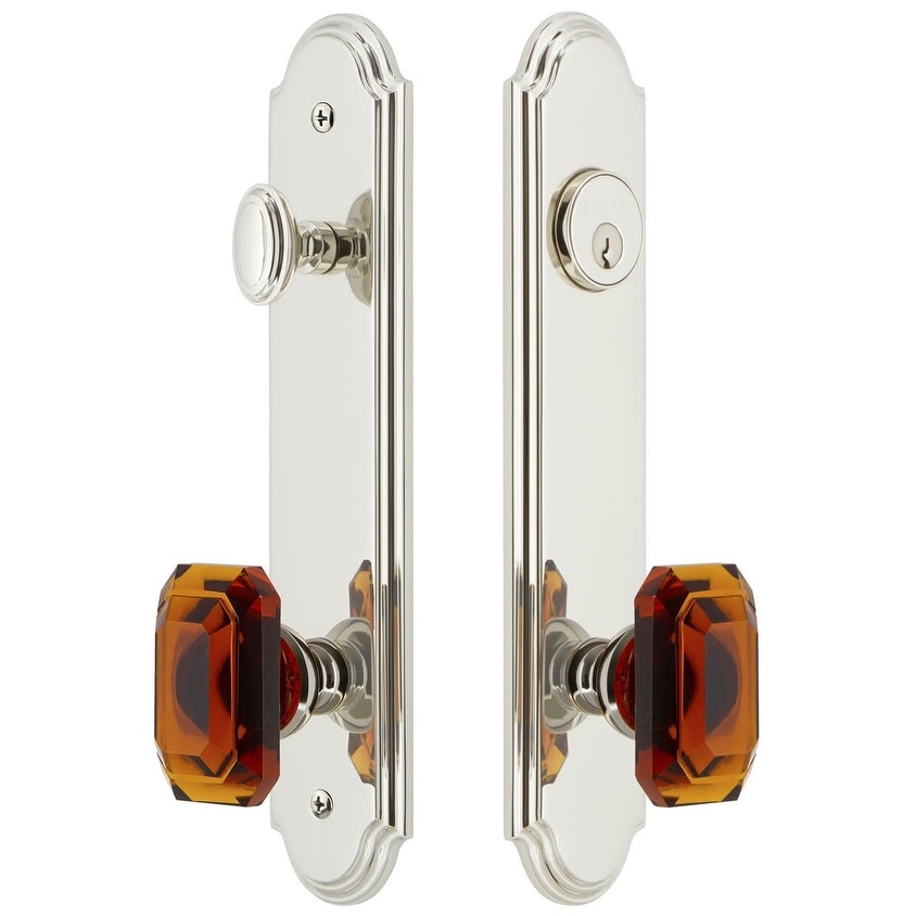 Grandeur Arcbca_Tp_Eset_238 Arc Solid Brass Tall Plate Single Cylinder Keyed Ent
