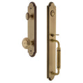 Grandeur Arccgrcir_Esetd_Na Arc Solid Brass Rose Dummy Full Plate C Grip Handleset With Circulaire Knob