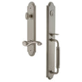 Grandeur Arccgrprt_Eset_234_Lh Arc Solid Brass Rose Left Handed Keyed Entry Sing