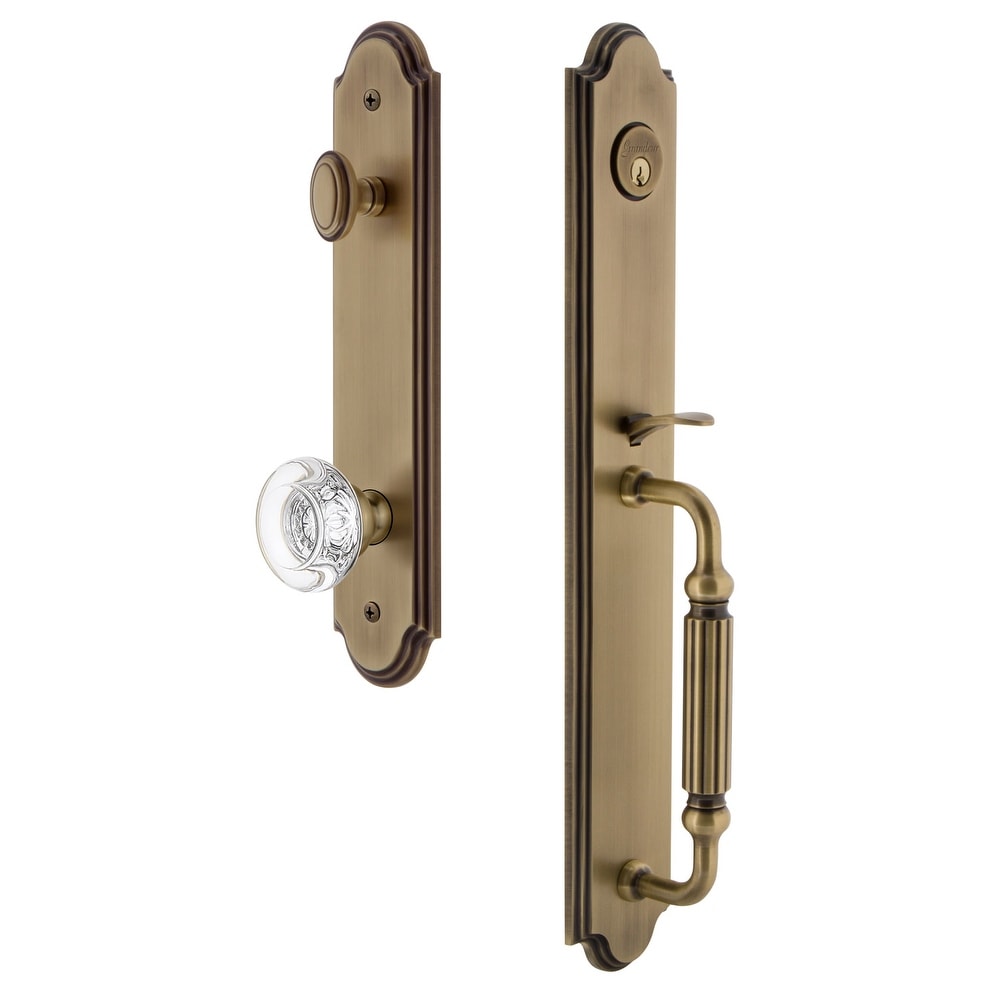 Grandeur Arcfgrbor_Eset_234 Arc Solid Brass Rose Keyed Entry Single Cylinder Ful