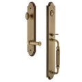 Grandeur Arcfgrgeo_Eset_234_Rh Arc Solid Brass Rose Right Handed Keyed Entry Sin