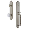 Grandeur Arcfgrhyd_Esetd_Na Arc Solid Brass Rose Dummy Full Plate F Grip Handleset With Hyde Park Knob